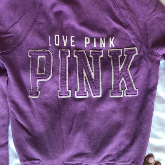 Victoria’s Secret PINK Purple Hoodie Sweatshirt - Picture 3 of 4